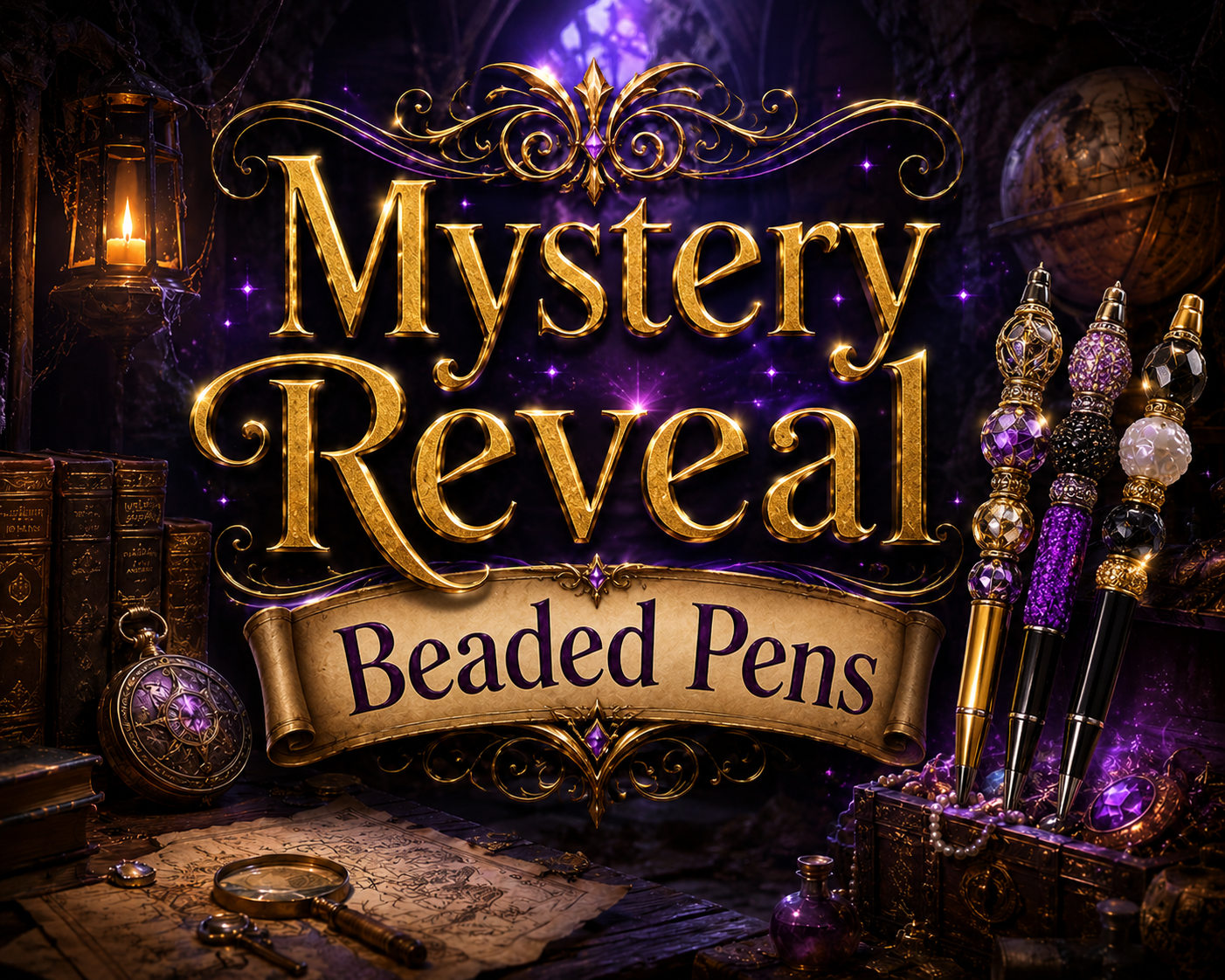 Mystery Reveal Beaded Pens